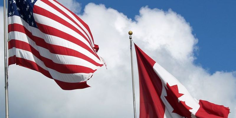 Canada - USA flags