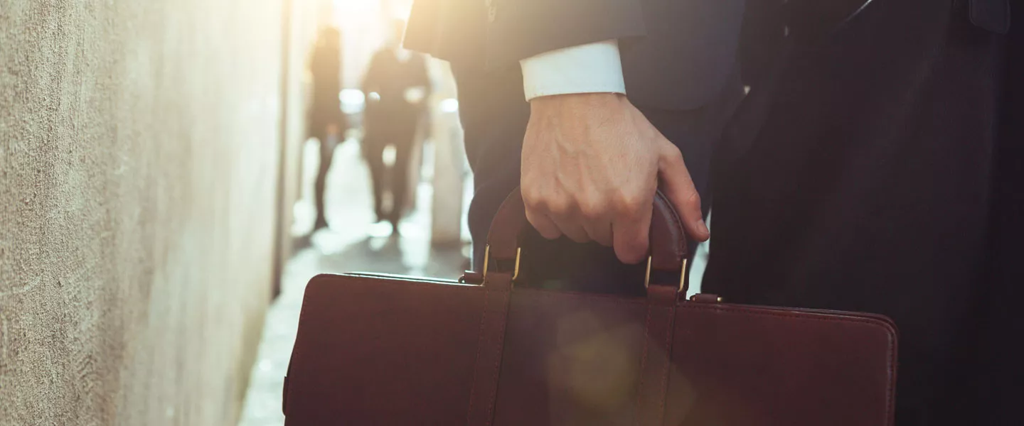 man with briefcase