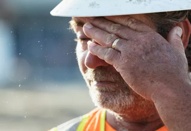 serious construction worker